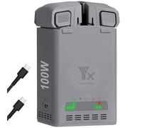 LYONGTECH Chargeur de batterie rapide 100 W avec charge de stockage pour drone DJI Mini 5 4 3 Pro, hub de charge double bidirectionnel, charge deux batteries accessoires