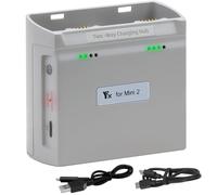LYONGTECH Double chargeur de batterie pour DJI Mini 4K/2/2 SE, mini SE Drone, hub de charge bidirectionnel, charge 2 batteries accessoires