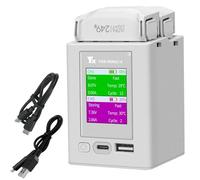 LYONGTECH LCD Chargeur de Batterie pour DJI Mini 4/3 Pro,Mini 3 Drone, Charge 2 Batteries Simultanément, Station de Recharge bidirectionnelle,Charging Hub Accessoires