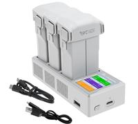 LYONGTECH LCD Chargeur de Batterie pour DJI Mini 4/3 Pro,Mini 3 Drone,Charge 3 Batteries Simultanément, Station de Recharge bidirectionnelle,Charging Hub Accessoires