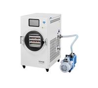 VEVOR Lyophilisateur sous Vide 4-6 kg/Lot, Machine de Lyophilisation Alimentaire à 4 Couches, Pompe à Vide, Minuterie et Contrôle de la Température Réglable , pour Fruits, Légumes, Viande, Blanc