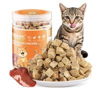 Lyophilisé Friandises pour Chat, 100g Foie de Poulet Lyophilisés pour Chiens Chats, Friandises pour Chats, Chicken Liver Cat Treats