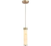 LYOUAE Suspension Lampe Lampe suspendue moderne en marbre naturel, finition en laiton brossé, lumière chaude LED, plafonnier suspendu for îlot de cuisine(Single head)
