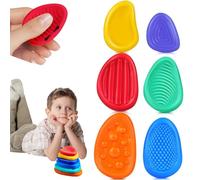 Lyoveu 6 Pcs Fidget Toys Sensory Stone,Sensory Calming Toys,Fidget Toys for ADHD,Sensory Stone Fidget Toys,idget Toys Sensory Stone,Silent Fidget Toys Adults,Quiet Fidget Toys for ADHD in School.