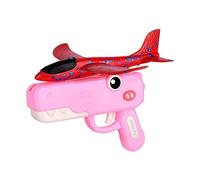 Lyoveu Dinosaur Foam Glider Launcher Toy, Cute Dino Airplane Launcher Toy,Airplane Gliders for Kids,Two Flight Modes,Fun Outdoor Flying Catapult Toys,Birthday Gifts & Party Favors(A)
