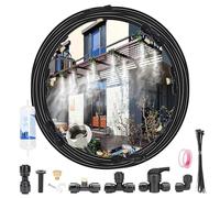 Lyoveu Guirlande Brumisateur,brumisateur Tuyau D'arrosage，Système De Brumisation, Extérieur,Système De Brumisation Extérieur Fan, Kit De Tuyau par Brume pour Jardin Parasols，pour Terrasse, Jardin-10M