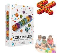Lyoveu Jeu De Dés Brouillés，Jeu De Mots avec Dés Mélangés pour 1 À 5 Joueurs - Jeu De Société Amusant Et Stimulant，Voyages Et Soirées en Famille - Apprenez des Mots Tout en Vous Amusant-1PCS