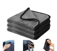 Lyoveu Miro France Chiffon,Microfibre Car Cleaning Cloths,Absorbent Highly Car Washing Cloths for Drying Cleaning Grey 40X60CM,for Car and Home Polishing Washing and Detailing