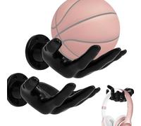 Lyoveu Support Mural De Basket Ball,Support Mural pour Ballon De Sport,Ballon De Basket Support Main,Supports De Stockage De Balles,Porte Ballon Basket Vertical,Support Mural pour Ballon De Sport