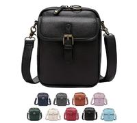 Lyoveu upgrade Vintage Anti-theft Handbags and Purses,Leather Cross Body Bags for Women,with Built In Wallet, With 10 Card Slots-A