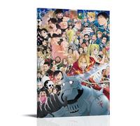 LYOZYMX Fullmetal Alchemist Poster sur toile de dessin animé classique - Décoration murale pour chambre à coucher - 60 x 90 cm - Style cadre