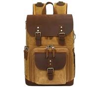 LYP-DEINEOMGS Sac à Dos en Toile for Homme, Style Vintage, Style Trekking, Classique, en Toile cirée, Petit Sac à Dos for Homme, élégant, Durable, for l'école et l'extérieur(Yellow)