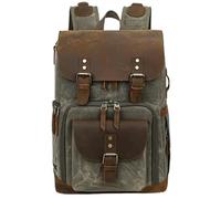 LYP-DEINEOMGS Sac à Dos en Toile for Homme, Style Vintage, Style Trekking, Classique, en Toile cirée, Petit Sac à Dos for Homme, élégant, Durable, for l'école et l'extérieur(Green)