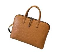 LYP-DEINEOMGS Sac for ordinateur portable en cuir avec bandoulière réglable, adapté aux voyages d'affaires et aux déplacements quotidiens(Brown,16 inch)