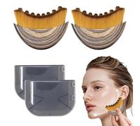 LYPPUL 2 Pièces Brosse de Contour Lymphatique pour le Visage, Brosse Drainage Lymphatique, Brosse Sèche pour le Visage et le Cou, Sculpter le Menton et la Mâchoire, conçue de Façon Ergonomique