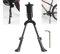 LYPPUL Béquille Double pour Vélo, Béquille de Vélo Double, Béquille de vélo à Double Jambe, pour Vélo s 24 à 29 Pouces avec Clé, en Alliage d'aluminium pour Vélo de Ville, VTT et Vélos de Trekking