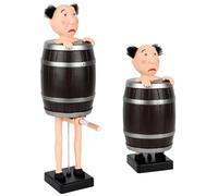 LYPPUL Distributeur De Cigarettes Amusant, BoîTe à Cigarettes Pop Up En Tonneau En Bois Pour 9 Cigarettes, Porte-Cigarette DrôLe, éTui à Cigarettes Cadeau Pour Homme, Cadeau De Farce