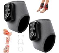 LYPPUL Lot de 2 masseurs de pieds électriques 3 en 1 avec 5 modes et 6 réglages de chaleur, masseur de pieds électrique pour cheville, talon, semelle et voûte plantaire