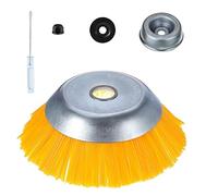 LYPPUL Tête Brosse débroussailleuse Universelle, 200 mm Brosse à Désherber Ronde, Brosse Désherbage, Tête de désherbage en Nylon pour Pelouse Jardin Agriculture