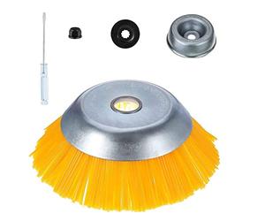 LYPPUL Tête Brosse débroussailleuse Universelle, 200 mm Brosse à Désherber Ronde, Brosse Désherbage, Tête de désherbage en Nylon pour Pelouse Jardin Agriculture