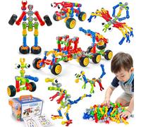 Lypsochaat Jouets de Construction Enfant 4-8 6-8, Jouet Enfant Cadeau 3 4 5 6 Ans Garcon Fille, Jouet Garcon Fille 3-6 Ans avec Boîte de Rangement, Jouet Bloc de Construction 3-6 Ans Cadeau de Noë