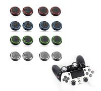 LYQNIHOB 16 PCS Boîte à clés en silicone avec protections joystick pour manette PS4, Xbox 360, PS3 - Embouts en silicone pour joystick inclus