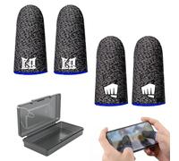 LYQNIHOB 2 paire doigtiers de jeu et 1 boîte, Gaming Finger Sleeves, Gants sensibles, étui de jeu mobile, gants pour écran tactile résistants à la transpiration, adaptés aux pour les jeux sur tactile