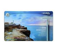 Lyra Crayons aquarelle Graduate Aquarell Boîte métal 36 crayons + 1 pinceau