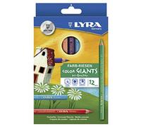 LYRA 3941120 Crayon de couleur géant laqué, 12 pièces en étui carton