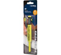 Lyra 4498002 Dry Blister Marqueur De Construction Pour Toutes Les Surfaces, Porte-Mine Avec Taille-Crayon Intégré 4498002