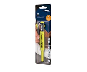 Lyra 4498002 Dry Blister Marqueur de construction pour toutes les surfaces, porte-mine avec taille-crayon intégré 4498002