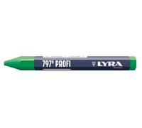 LYRA 797® L4870067 Lot de 12 craies professionnelles à base d'huile, pour marquage résistant aux intempéries, boîte de 12 craies vertes