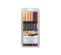 Lyra Feutres Aqua Brush Duo – Double pointe – Tons peau – Blister 6 feutres