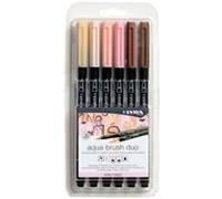 LYRA Aqua Brush Duo - Blister 6 feutres double pointe tons peau