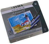 LYRA Aquacolor - Boîte métal 24 crayons pastels aquarellables