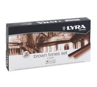 Lyra – Boîte de 12 pastels carrés – tons bruns