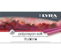 Lyra - Boite de 12 Pastels tendres Polycrayons soft, couleurs assorties