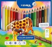 LYRA Color Giants - Boîte métal 18 crayons de couleur