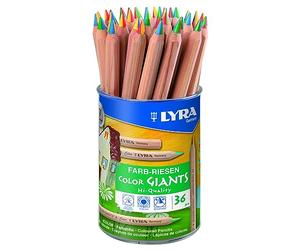 LYRA Color Giants Nature 4-Color - Pot 36 crayons de couleur mine 4 couleurs