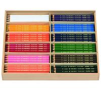 Lyra de couleur géants Crayon, Couleur Assortis Verni 144 Farbstifte | Crayons de couleur en bois, hexagonaux, mine de 6,3 mm, affichage en bois, couvercle coulissant