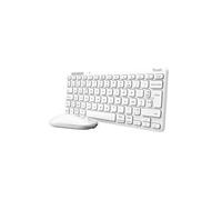 Lyra - Ensemble clavier et souris - multi-appareil - compact - sans fil - USB, Bluetooth - AZERTY - Français - blanc