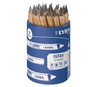 Lyra Crayon Ferby Gros Court en Bois École – Pot de 36