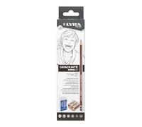 LYRA Graduate Manga - Set 6 crayons graphite avec gomme et taille-crayon
