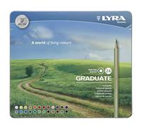 Lyra Germany - Crayons de couleur - Graduate Permanent - Boîte métal 24 crayons
