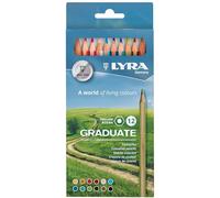 Lyra Germany Crayons de couleur Graduate Permanent – Étui 12 – Multicolore