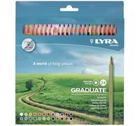 LYRA Graduate Permanent - Etui 24 crayons de couleur