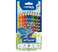 Lyra Germany – Crayons de couleur Groove – Étui 10 pièces multicolores – Résistant