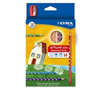 LYRA Groove Slim - Etui 36 crayons de couleur + 1 taille-crayon