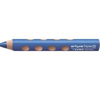 LYRA GROOVE TRIPLE 1 Stylo 3 en 1 - Crayon de couleur, crayon aquarelle et craie cire, bleu pastel, lot de 6 stylos