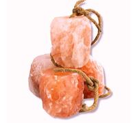 Lyra Horse® | 6 pcs Pierre à lécher de sel Himalaya avec Corde - env. 2-3 kg Chaque | Source minérale pour Chevaux | Naturel | pour l'équilibre électrolytique | Occupation idéale du Cheval